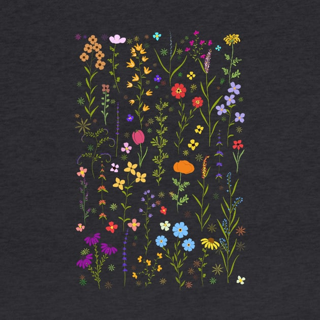 colorful spring  wildflower pattern 2022 by colorandcolor